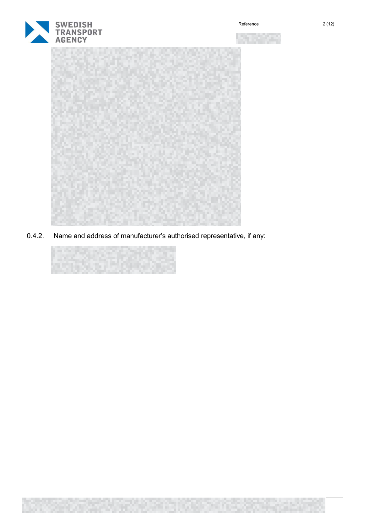 Redacted A8P EU type-approval document, page 2 of 8
