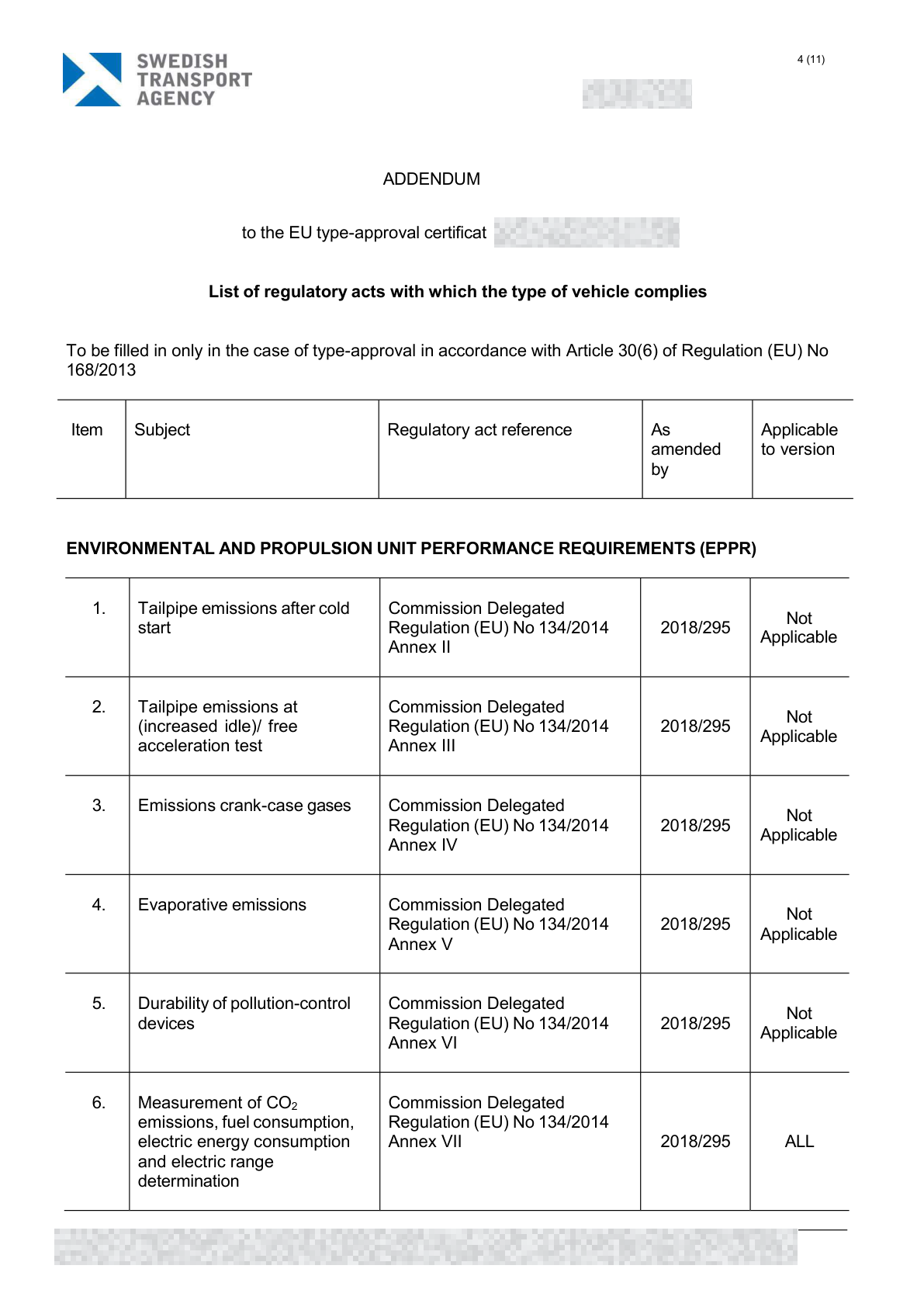 Redacted A9 EU type-approval document, page 4 of 8